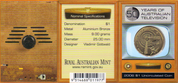 2006 M Australia $1 (50 Years of Television) K000041